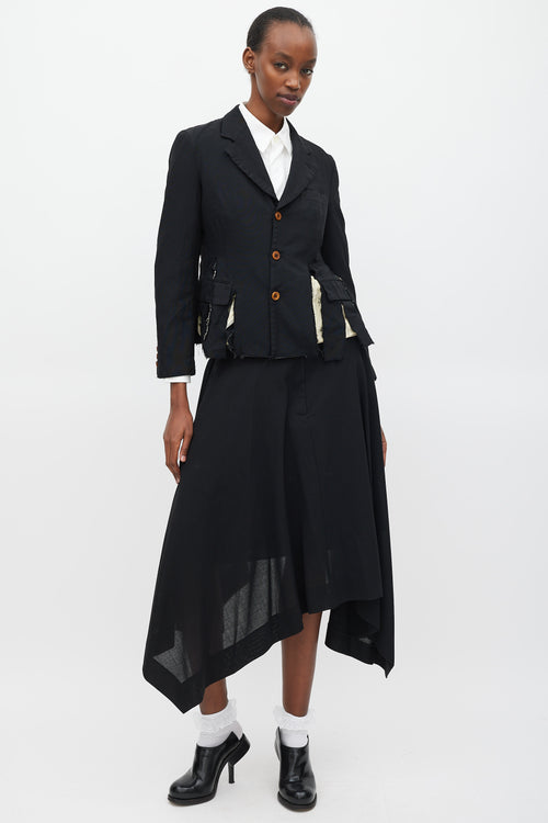 Comme des Garçons FW 2014 Black Deconstructed Blazer