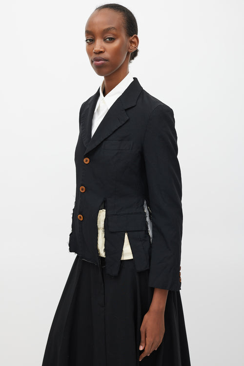 Comme des Garçons FW 2014 Black Deconstructed Blazer