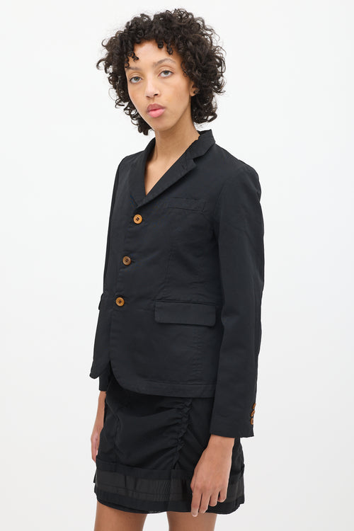 Comme des Garçons FW 2016 Black Box Pleated Blazer