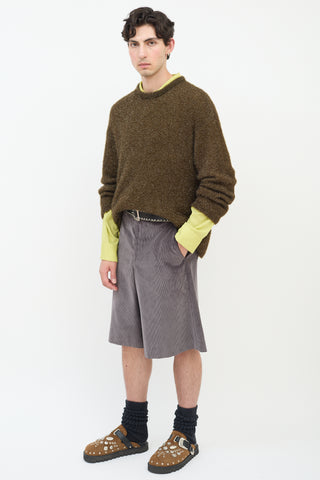 Comme des Garçons FW 2022 Dark Grey Corduroy Shorts