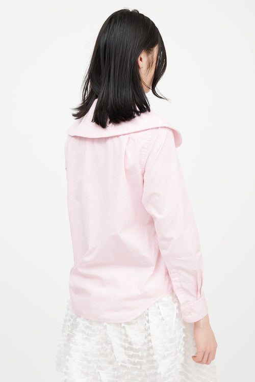 Comme des Garçons Girl AD 2022 Pink Oversized Collar Shirt