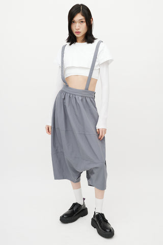 Comme des Garçons Grey Drop Seat Overall