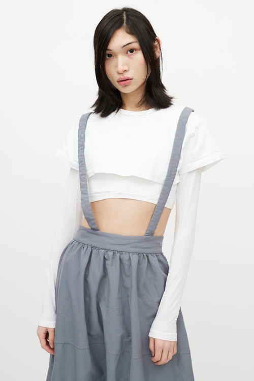 Comme des Garçons Grey Drop Seat Overall