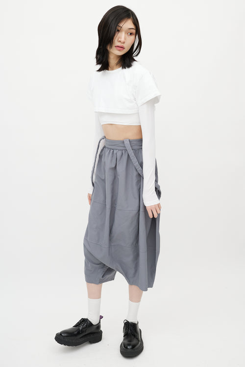 Comme des Garçons Grey Drop Seat Overall