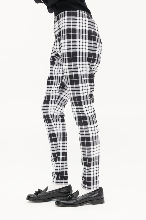 Comme des Garçons Homme Plus FW 2021 Black 
White Drop Seat Lounge Pant