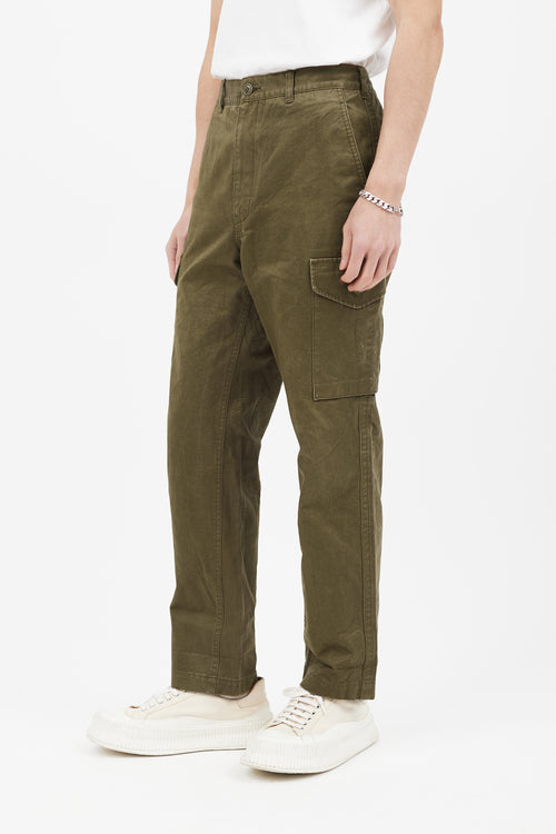 Comme des Garçons Hommes Green Straight Leg Cargo Pant