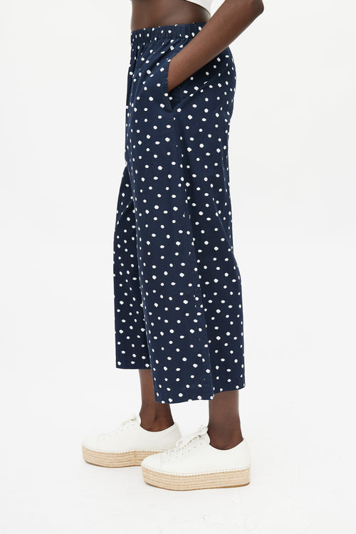 Comme des Garçons Navy 
White Polkadot Pant