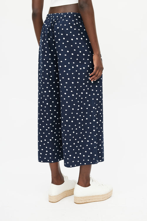 Comme des Garçons Navy 
White Polkadot Pant