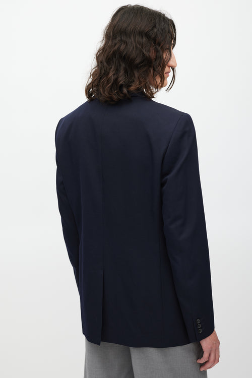 Comme des Garçons Navy Wool Two Button Blazer