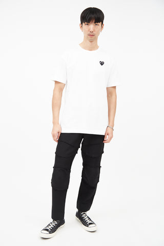 Comme des Garçons PLAY White 
Black Logo T-Shirt