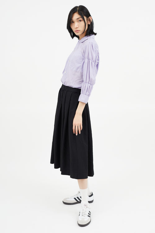 Comme des Garçons Purple Gathered Sleeve Shirt