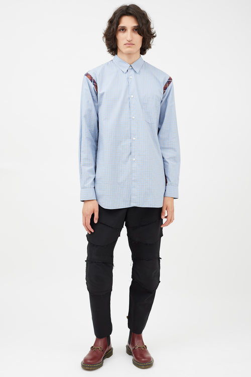 Comme des Garçons SHIRT Blue 
Multicolour Plaid Shirt