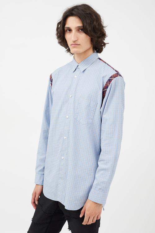 Comme des Garçons SHIRT Blue 
Multicolour Plaid Shirt