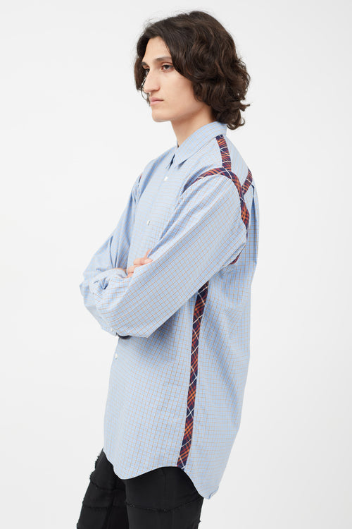 Comme des Garçons SHIRT Blue 
Multicolour Plaid Shirt