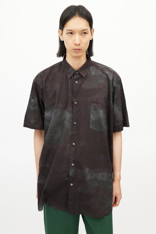 Comme des Garçons SHIRT Brown 
Grey Tie Dye Shirt