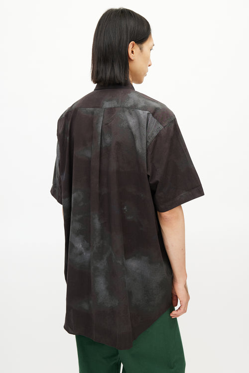 Comme des Garçons SHIRT Brown 
Grey Tie Dye Shirt