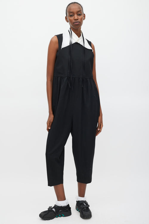 Comme des Garçons Tricot FW 2021 Black Dropped Seat Jumpsuit