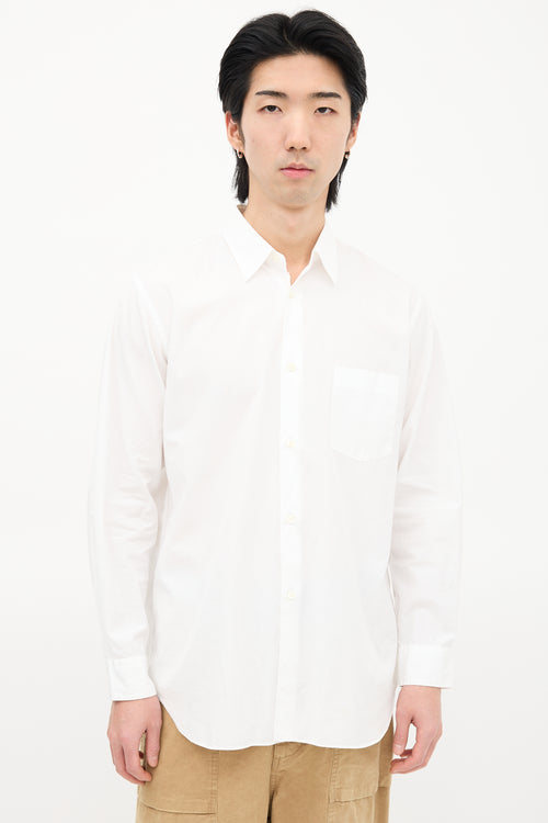 Comme des Garçons White 1986 Été Logo Shirt