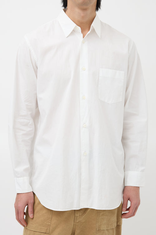 Comme des Garçons White 1986 Été Logo Shirt