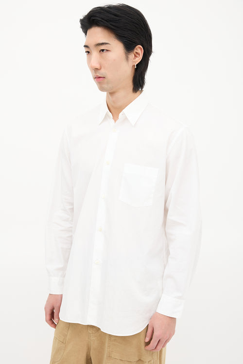 Comme des Garçons White 1986 Été Logo Shirt