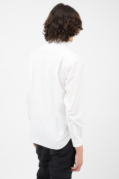 Comme des Garçons White 
Black Lapel Shirt