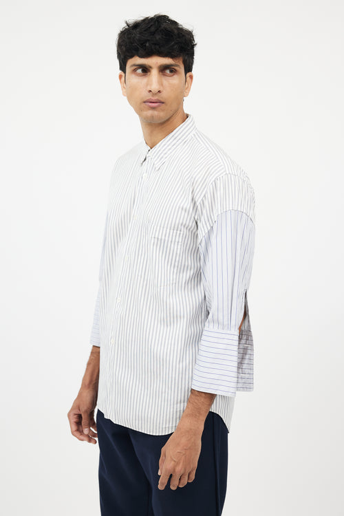 White 
Blue Striped Shirt