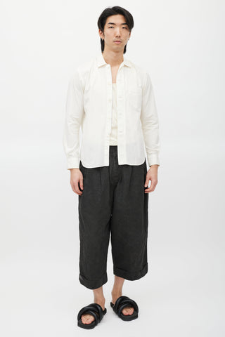 Comme des Garçons White One Pocket Jacket