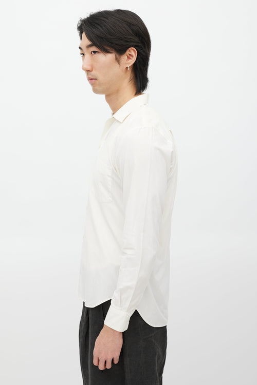 Comme des Garçons White One Pocket Jacket