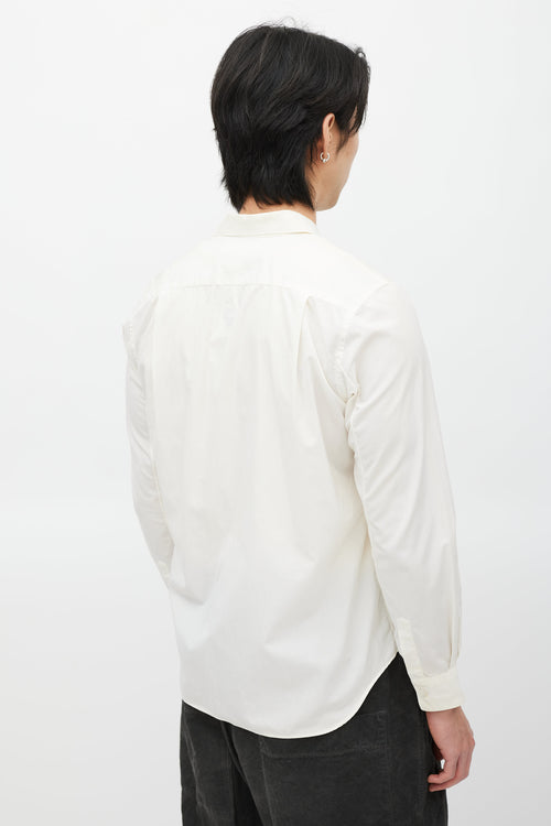 Comme des Garçons White One Pocket Jacket