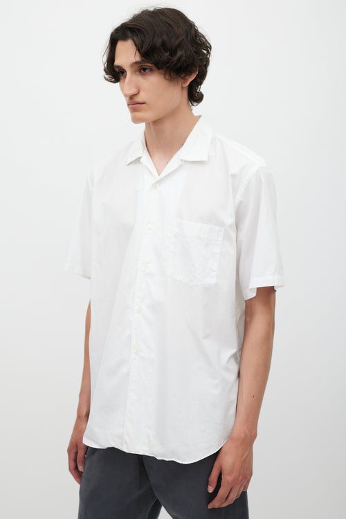 Comme des Garçons White Short Sleeve Shirt