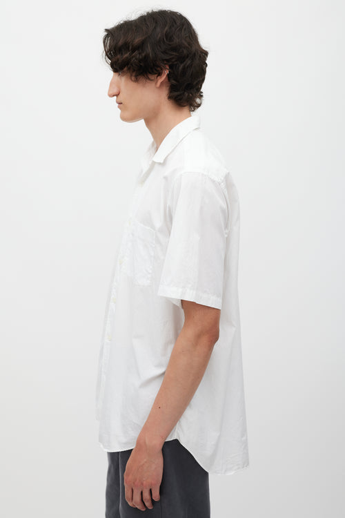 Comme des Garçons White Short Sleeve Shirt