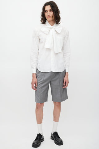 Comme des Garçons White Tie Shirt