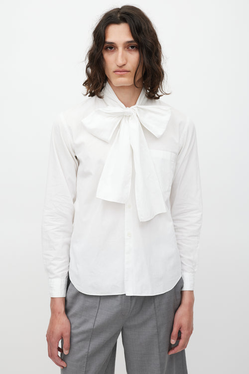 Comme des Garçons White Tie Shirt