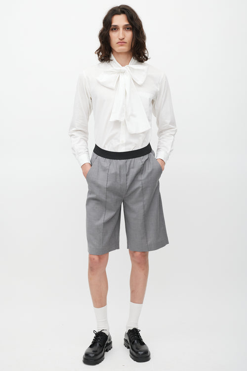 Comme des Garçons White Tie Shirt