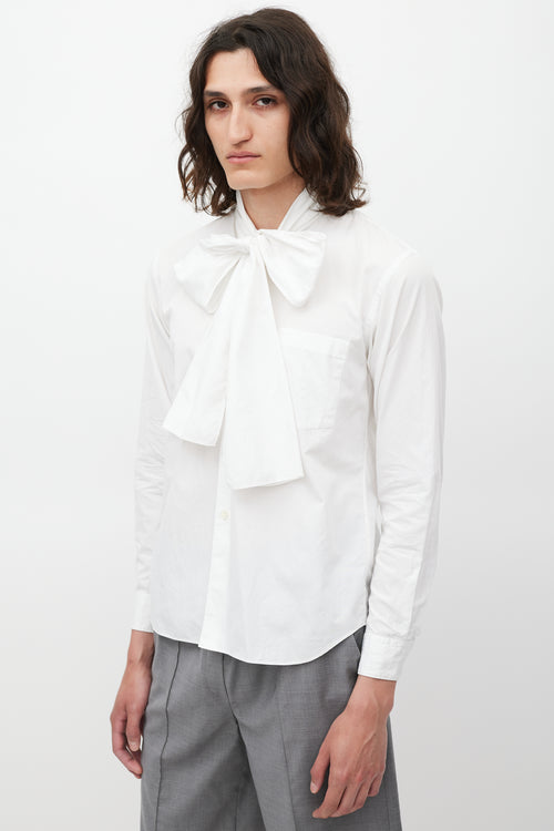 Comme des Garçons White Tie Shirt