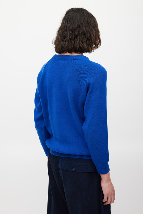 Comme des Garçons X Good Design Shop Blue 
Black Logo Sweater