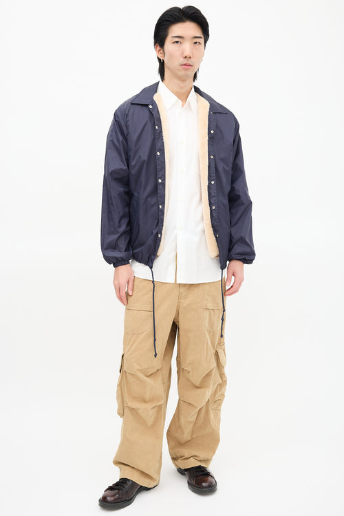 Comme des Garçons X Good Design Shop Navy Nylon Logo Jacket