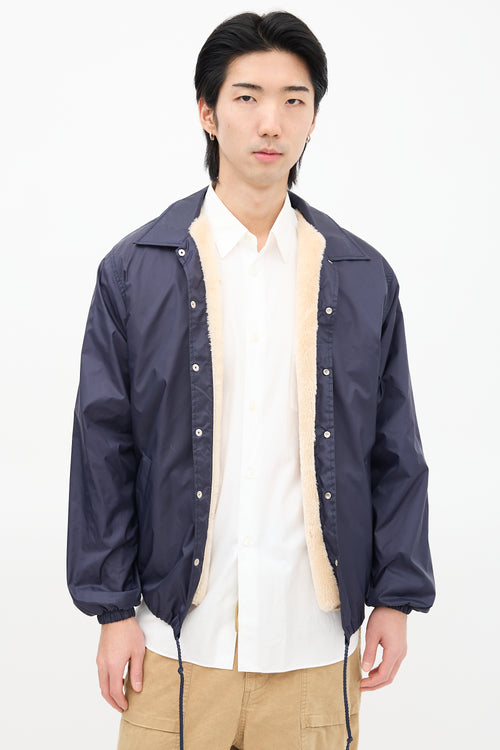 Comme des Garçons X Good Design Shop Navy Nylon Logo Jacket