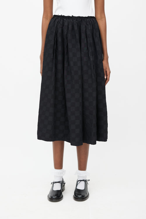 Comme des Garçons BLACK Black Checked Balloon Skirt