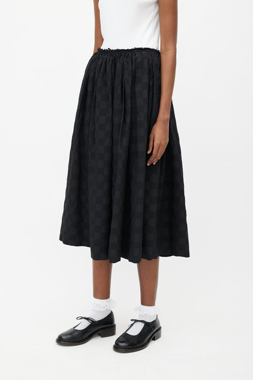 Comme des Garçons BLACK Black Checked Balloon Skirt