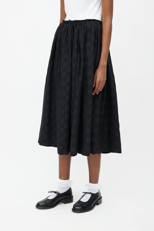 Comme des Garçons BLACK Black Checked Balloon Skirt