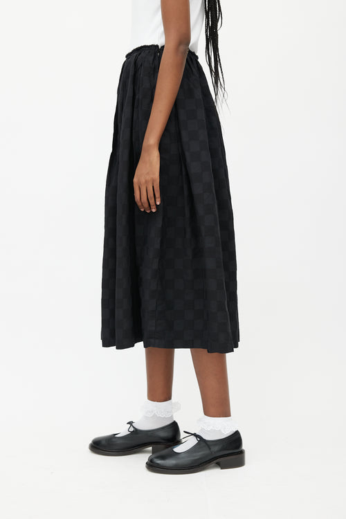 Comme des Garçons BLACK Black Checked Balloon Skirt