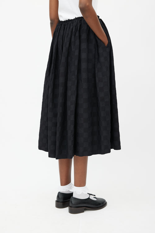 Comme des Garçons BLACK Black Checked Balloon Skirt