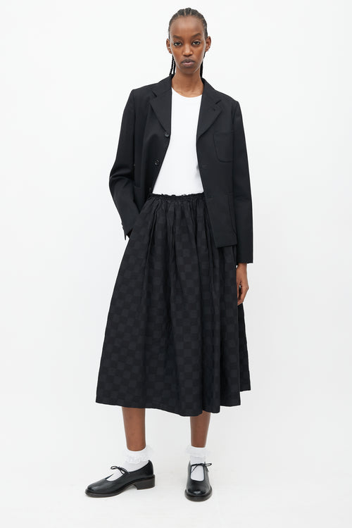 Comme des Garçons BLACK Black Checked Balloon Skirt