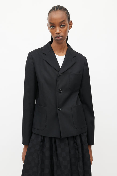 Comme des Garçons Girl Black Wool Blazer