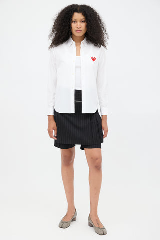 Comme des Garçons PLAY White Heart Patch Shirt