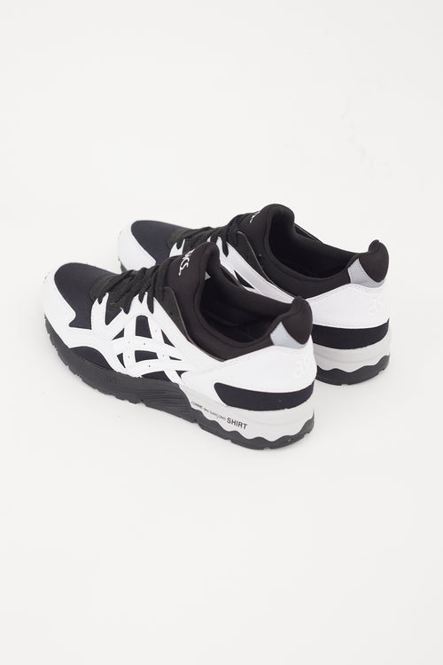 Comme des Garcons X Asics Black 
White Gel Lyte V Sneaker