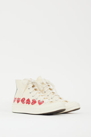 Comme des Garçons X Converse White Chuck 70 High Top Sneaker