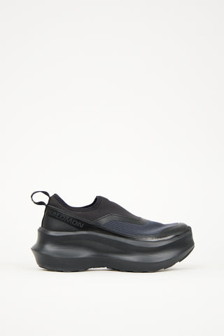 Comme des Garçons X Salomon Black 
Navy Platform Sneaker