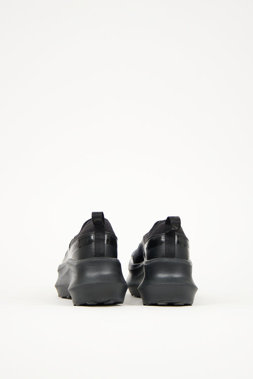 Comme des Garçons X Salomon Black 
Navy Platform Sneaker